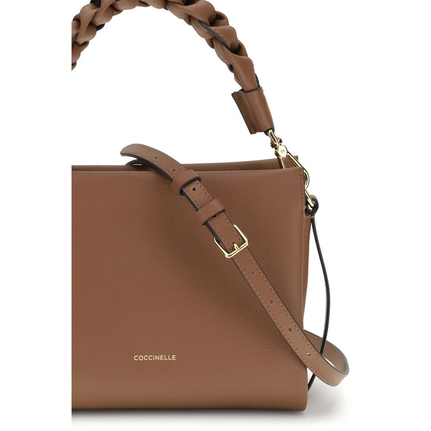Beige Calf Leather Bos Taurus Handbag