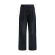 Black Cotton Casual Pants