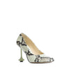 Bicolor Goatskin High Heel Pumps
