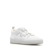 White Calfskin Low Top Sneakers