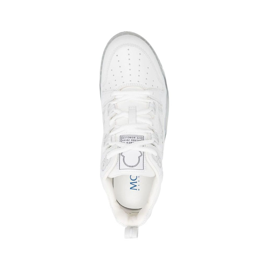 White Calfskin Low Top Sneakers