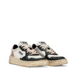 White Leather Low Top Sneakers
