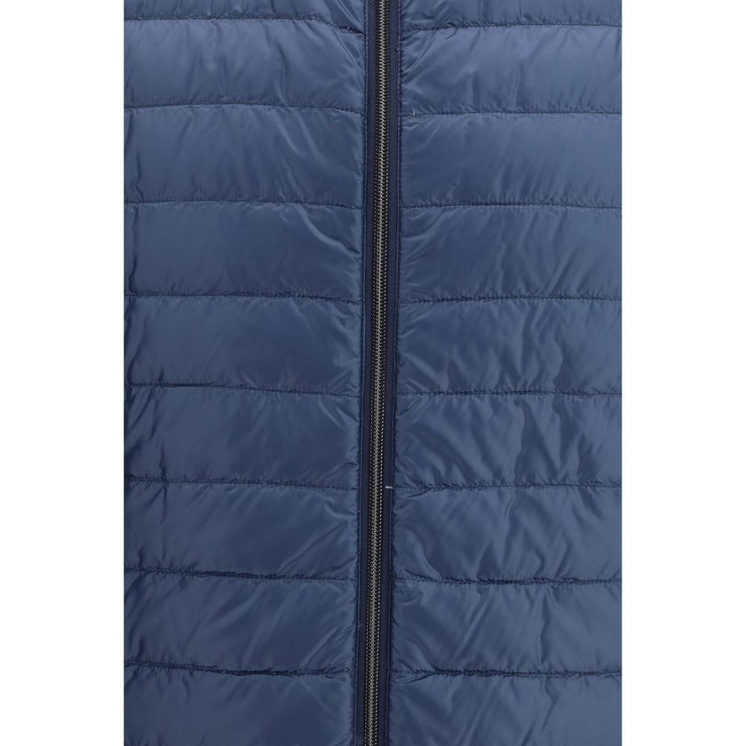 White Polyamide Sleveless Jacket