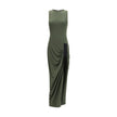 Bicolor Polyester Casual Dress