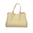 Beige Polyurethane Women Tote
