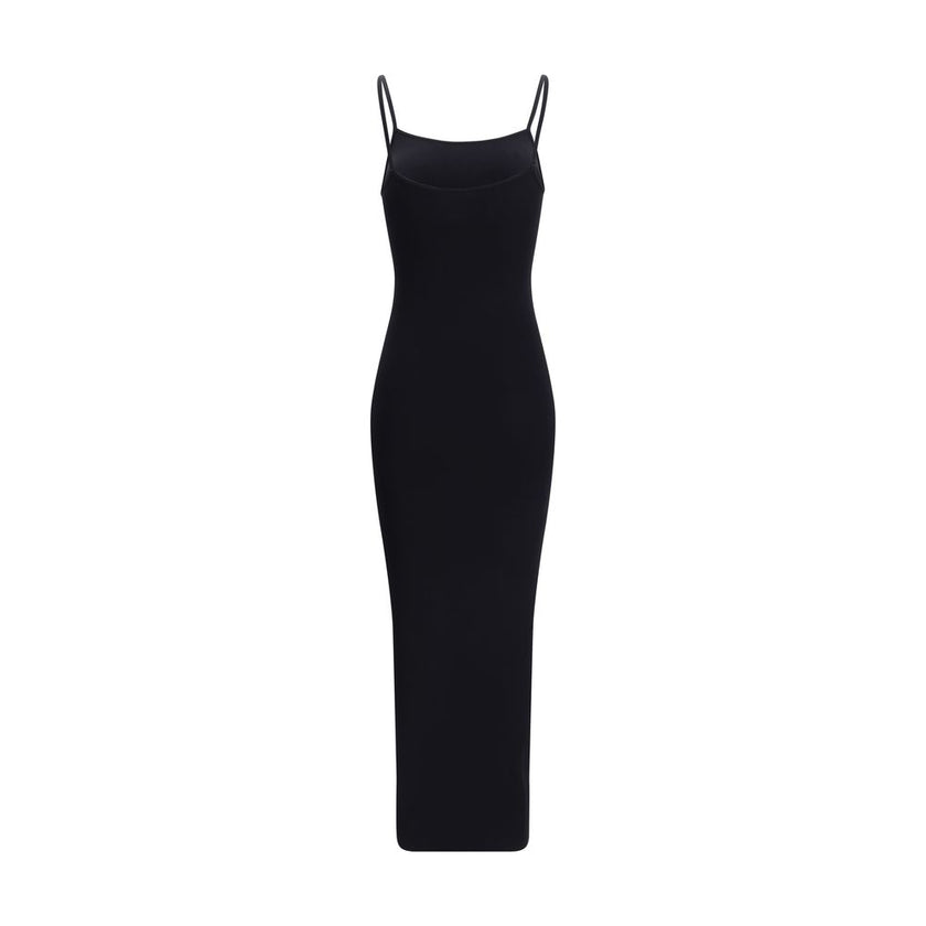 Black Polyamide Casual Dress