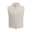 Beige Goose Down Sleveless Jacket