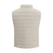 Beige Goose Down Sleveless Jacket