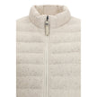 Beige Goose Down Sleveless Jacket