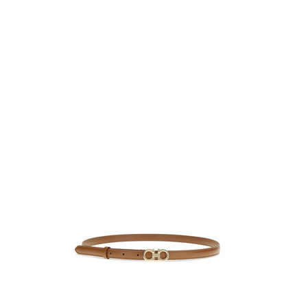 Beige Calf Leather Bos Taurus Thin Belt