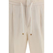 Beige Linen Casual Pants