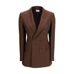 Brown Cotton Blazer