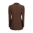 Brown Cotton Blazer