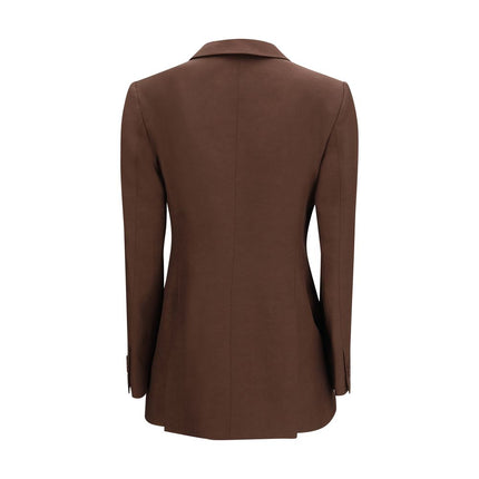 Brown Cotton Blazer