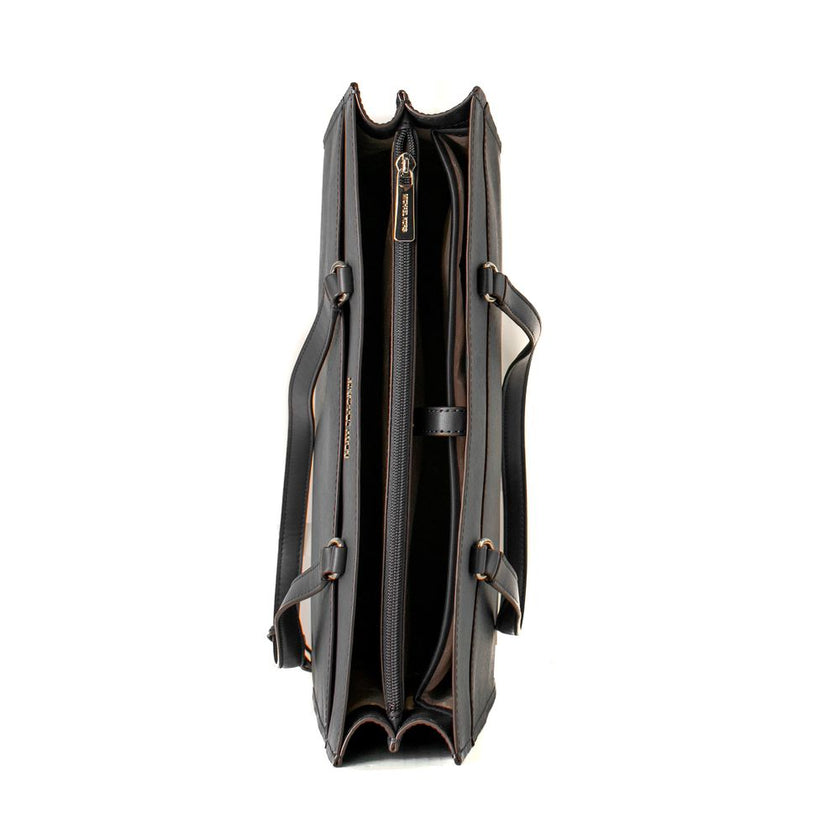 Black Leather Tote Bag