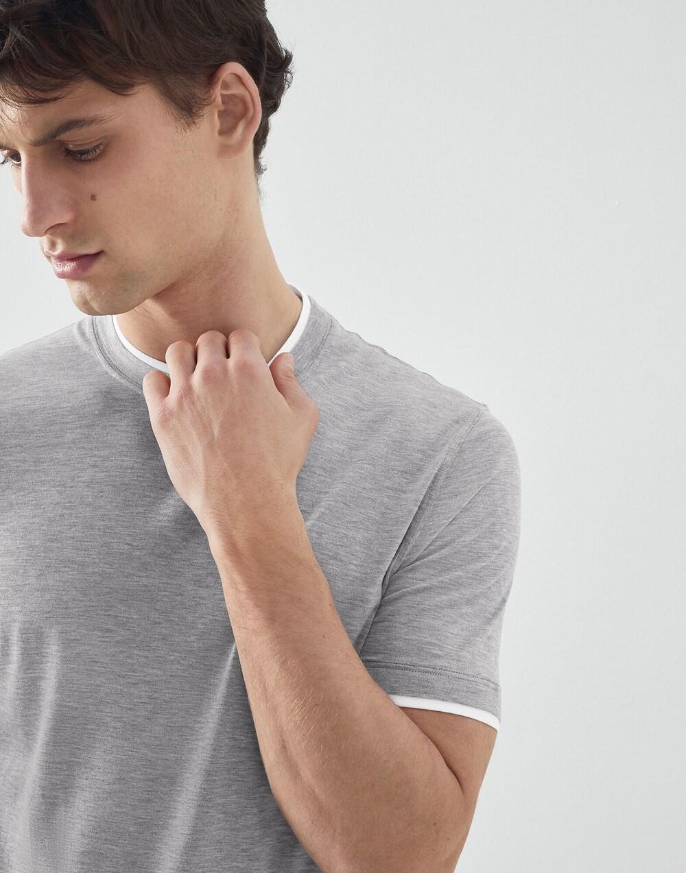 Gray Silk T-Shirt