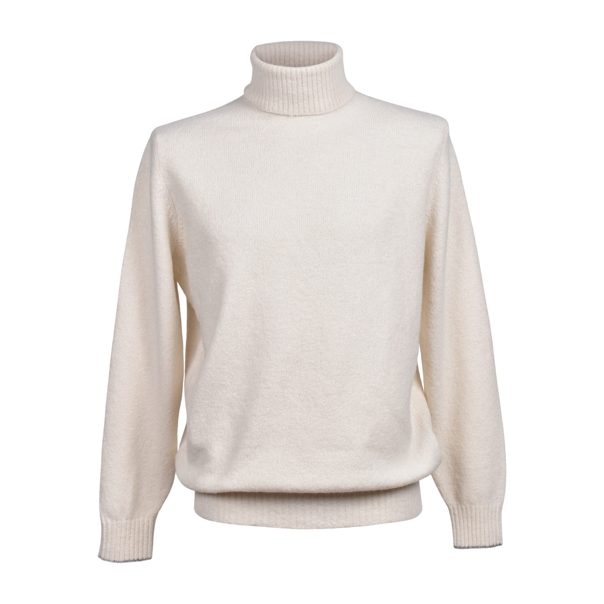 White Leather Turtleneck