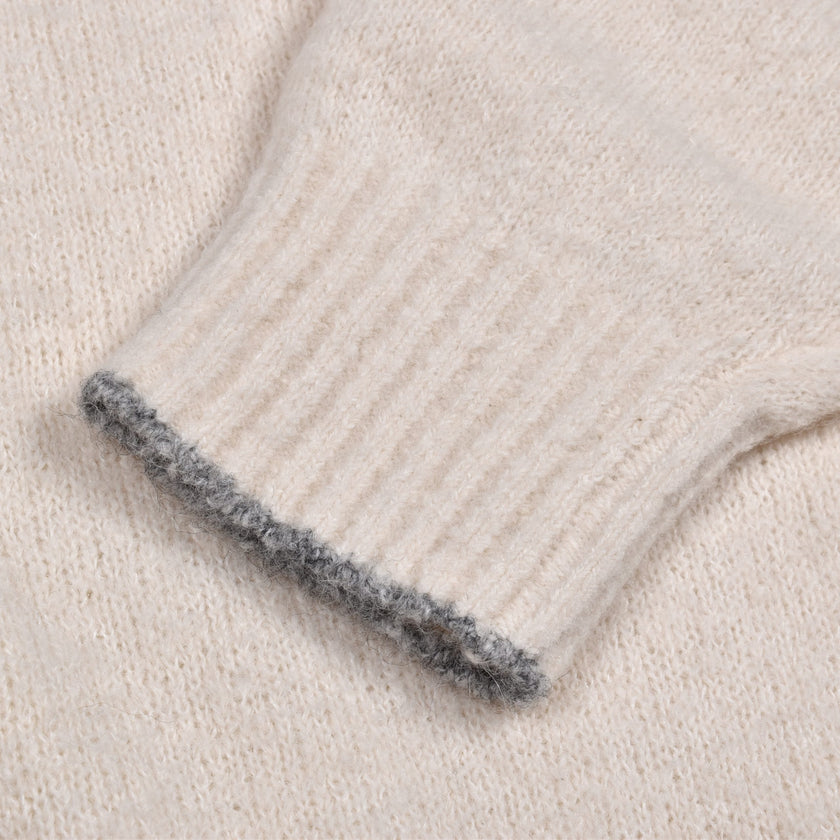 White Leather Turtleneck
