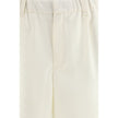 Beige Polyester Bermuda Shorts