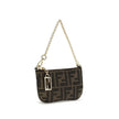 Brown Polyester Shoulder Bag