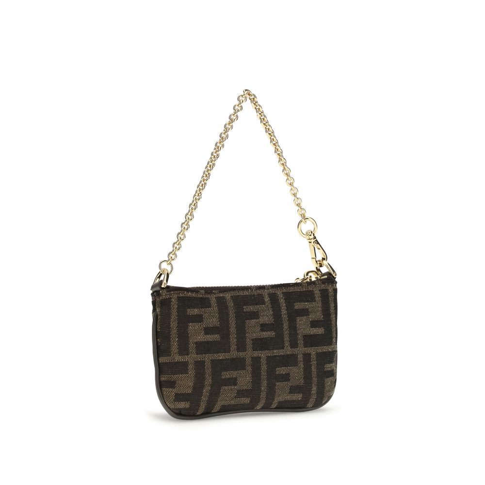 Brown Polyester Shoulder Bag