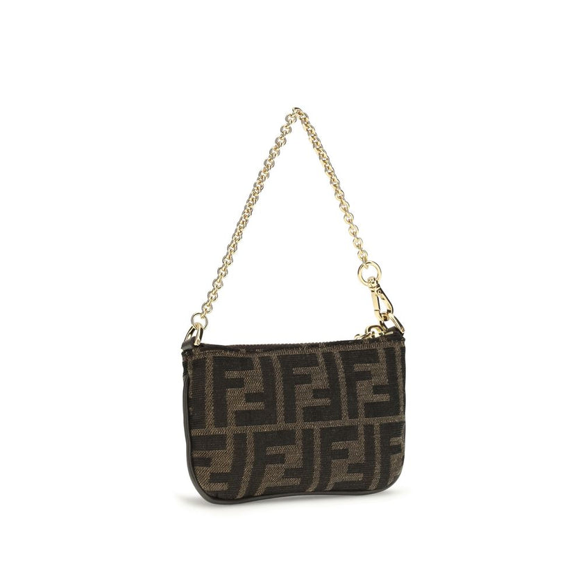 Brown Polyester Shoulder Bag