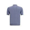 Blue Linen Polo Shirt