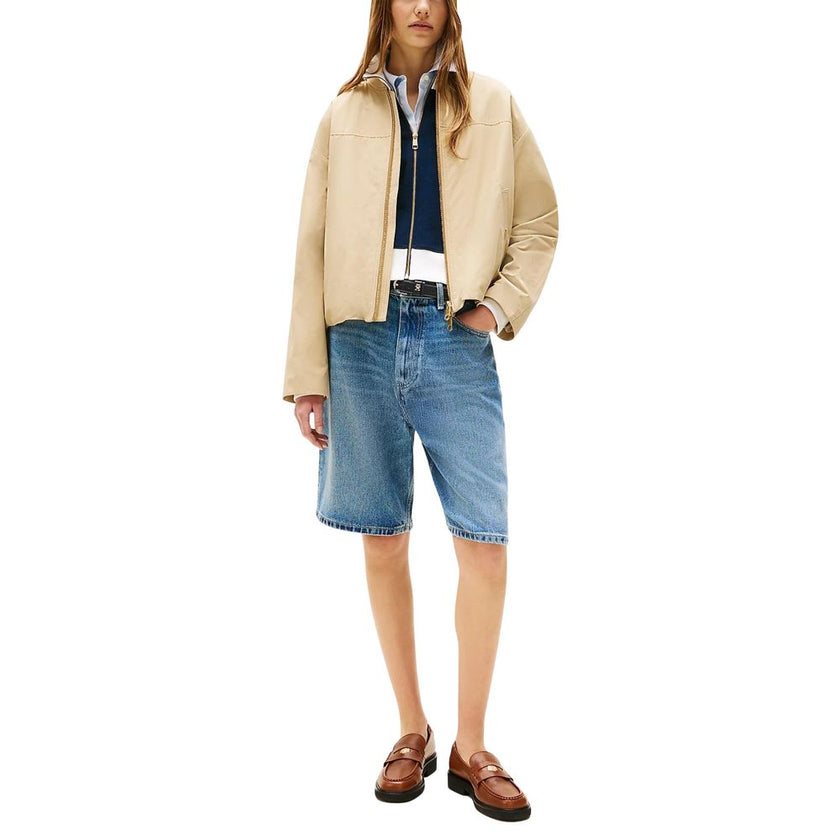Beige Cotton Bomber