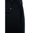 Blue Polyester Casual Pants