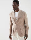 Brown Linen Jackets And Coat