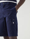 Blue Cotton Bermuda Shorts