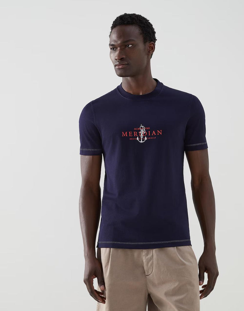 Blue Cotton T-Shirt
