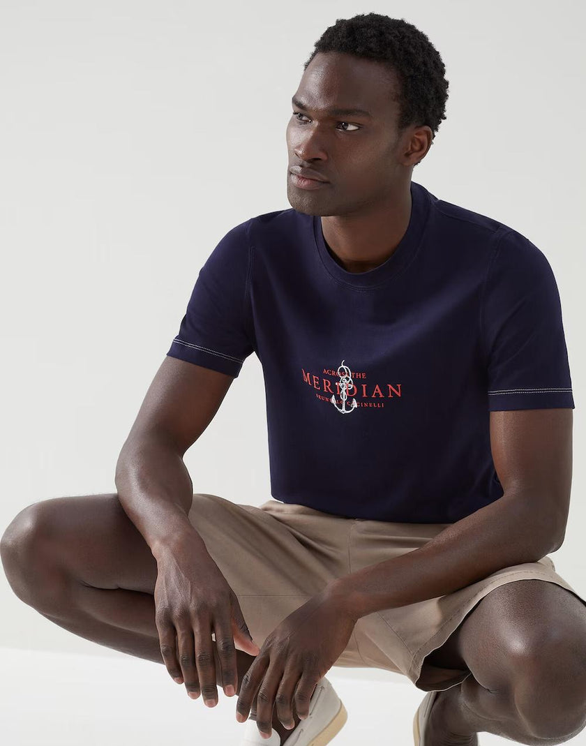 Blue Cotton T-Shirt