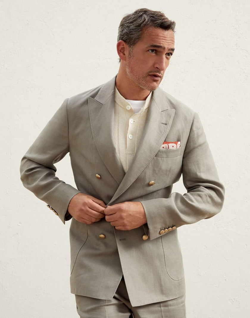 Green Linen Blazer