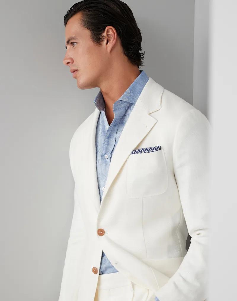 White Linen Blazer