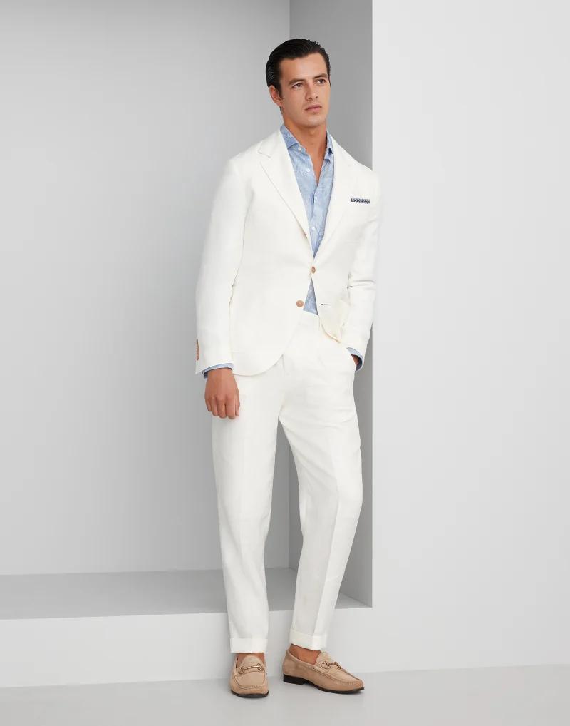 White Linen Blazer
