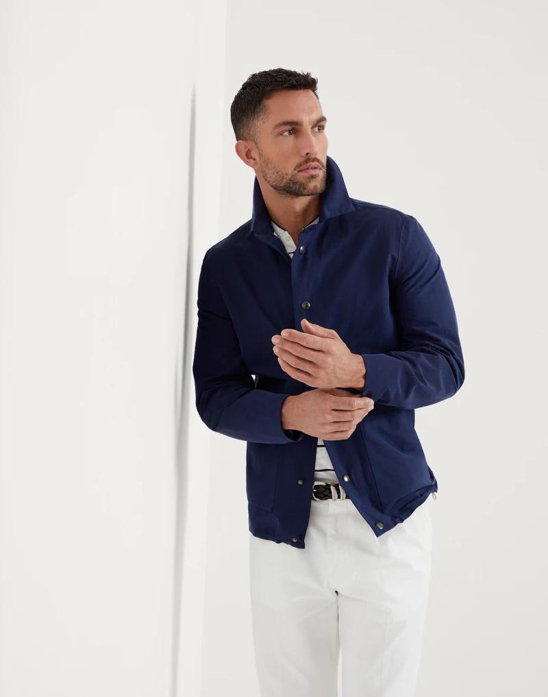 Bicolor Linen Coat