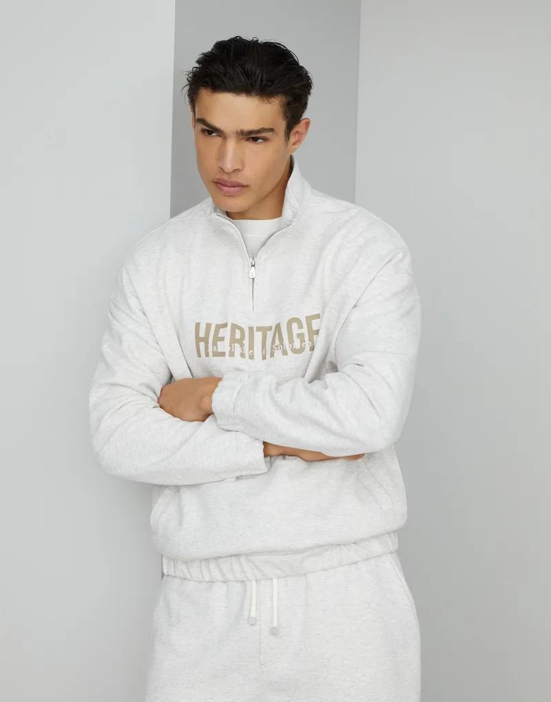 Silver Cotton Sweatshirt