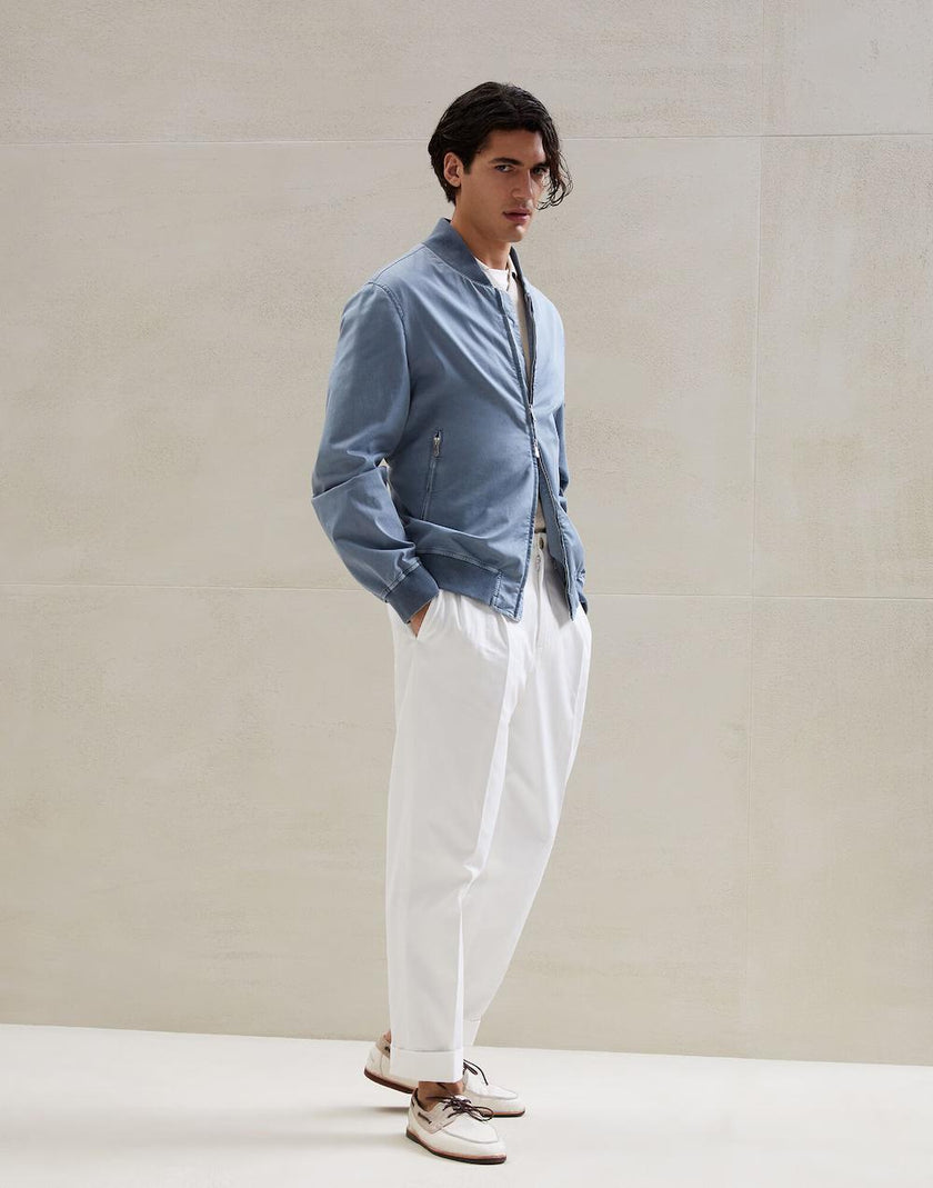 Blue Cotton Bomber