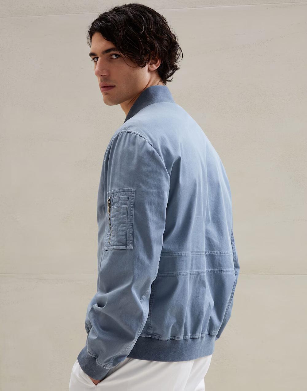 Blue Cotton Bomber