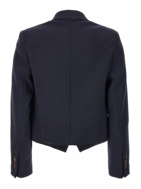 Blue Wool Jackets And Coat