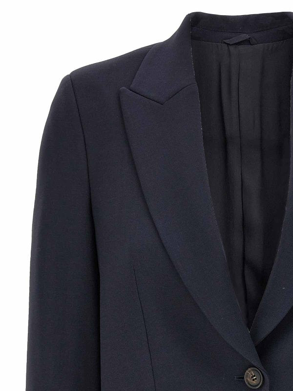 Blue Wool Jackets And Coat