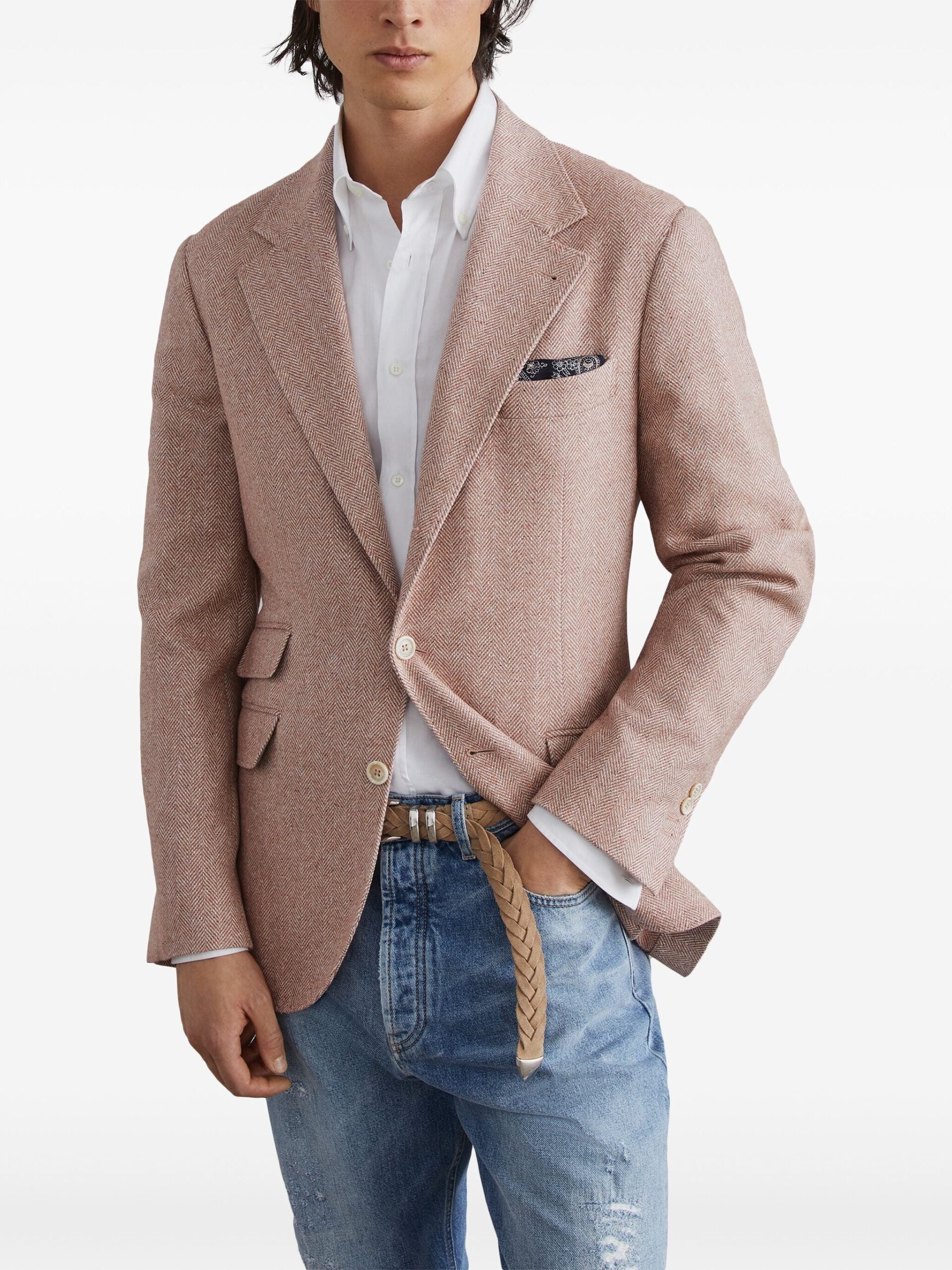Orange Wool Blazer