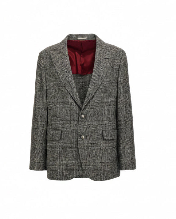 Gray Leather Blazer