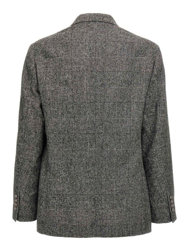 Gray Leather Blazer