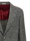 Gray Leather Blazer