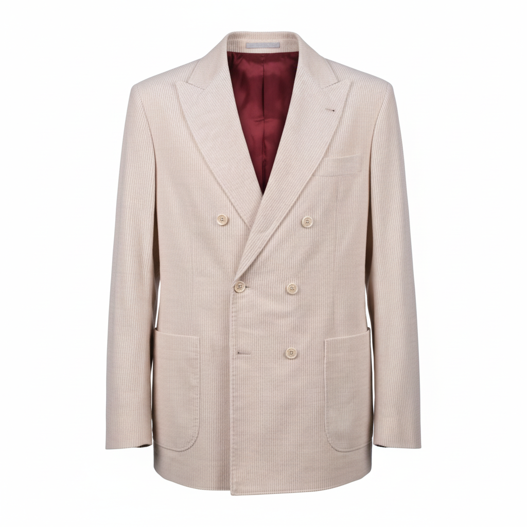 Beige Cotton Blazer