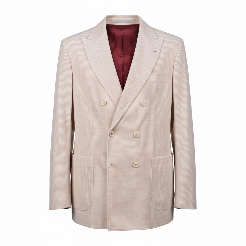 Beige Cotton Blazer