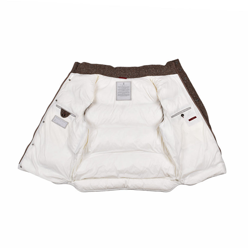 Brown Wool Sleveless Jacket