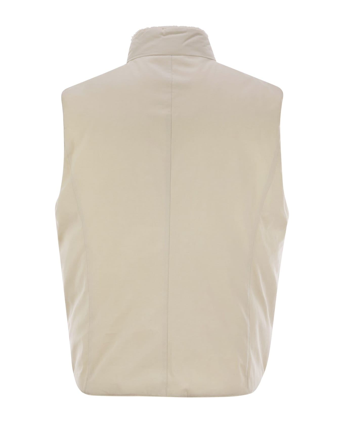 Bicolor Cotton Sleveless Jacket